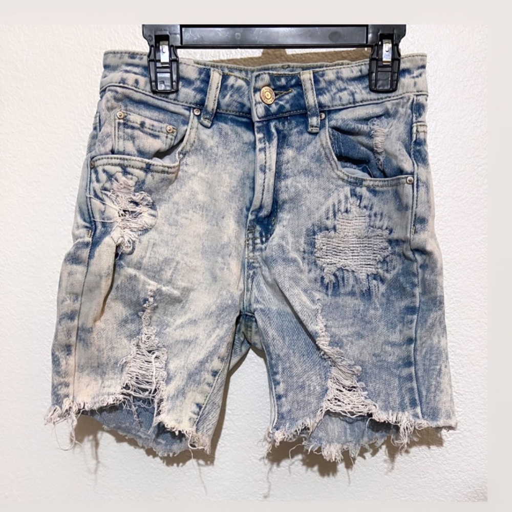 Almost Famous Distressed/Ripped Denim Bermuda Shorts